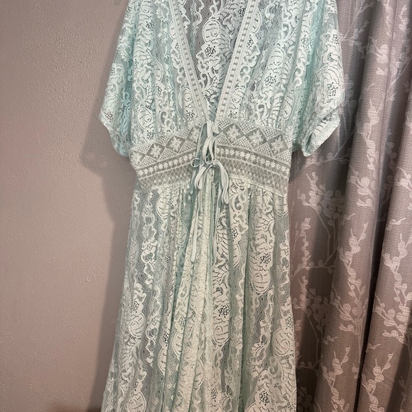 C Est. 1946 Accessories - EST 1946-Coverup  Lace Dress in Light Green